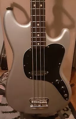 Fender Musicmaster Bass 1970s Refinished Silver With OHSC And Case Candy. • $1200