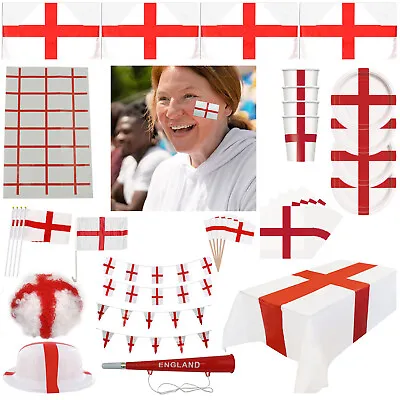 England Flag Party Decorations Bunting World Cup Birthday Football Tableware • £5.29