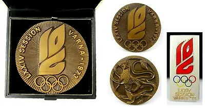 Ioc Olympic Session Varna 1973 Official Participation  Medal And Badge Very Rare • $99