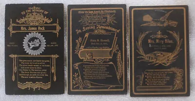 3 Funeral Memorial Remembrance Cabinet Cards • $22.99