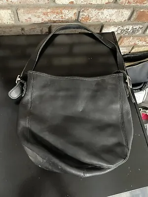 VINTAGE COACH 6003 BLACK LEATHER CHELSEA Bag / Purse Made In USA • $39.99