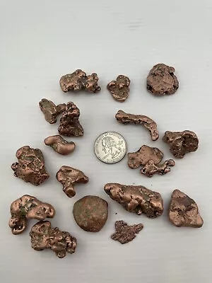 8oz Of Small Tumbled Copper Nuggets Natural Michigan Copper Native Ore Pure Cu • $20