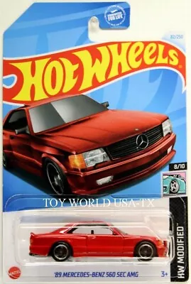 2024 Hot Wheels #82 HW Modified '89 Mercedes-Benz 560 SEC AMG Red • $2.50