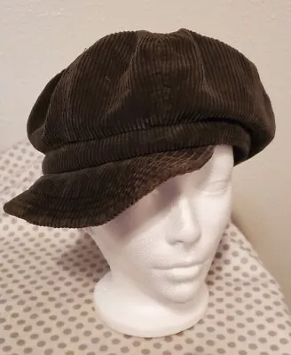 Howels By Ililily Urban Vintage Brown Corduroy Cabbie Newsboy Hat NWT  • $5