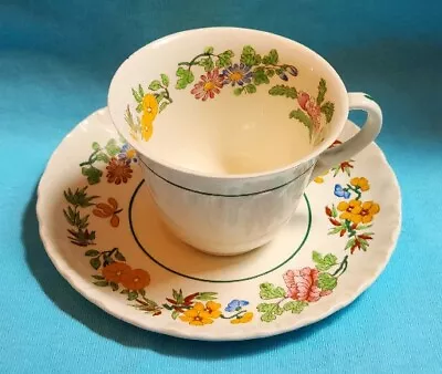 Vintage Wedgwood Etruria Floral Teacup And Saucer RARE Pattern • $19.99