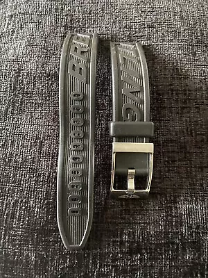 Vintage Breitling Rubber Watch Strap And Buckle 18-17mm • $12.38