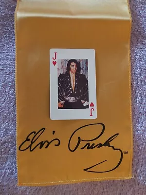 Elvis Presley Signature Gold Scarf&2 Sided Photo Playing Card Near Mint-mint L 2 • $22