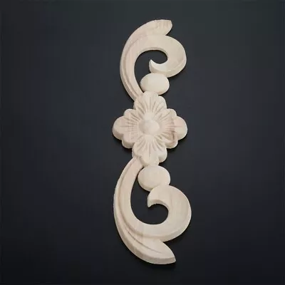 $3.95 • Buy Chic Wood Carved Decal Frame Unpainted Furniture Home DIY Onlay Applique Decor