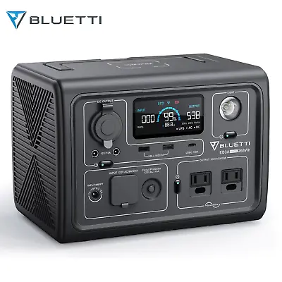 BLUETTI 600W 268Wh EB3A Portable Solar Power Station LiFePO4 Battery Generator • $161