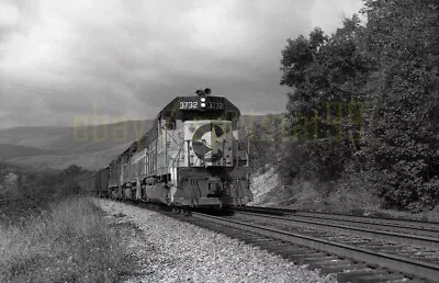 BO Baltimore & Ohio EMD GP40 Locomotive #3732 - Vintage Railroad Negative • $19.45