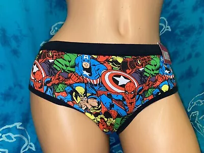 Nwt Marvel Comics Iron Man Spider-Man Captain America Hulk  Hipster Panties 2X • $11.99