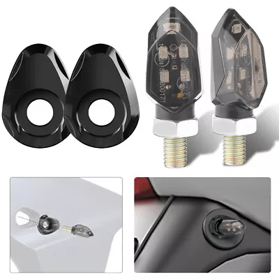 2X Mini Motorcycle LED Turn Signals Blinker Light Indicator Amber Lamp Universal • $12.99