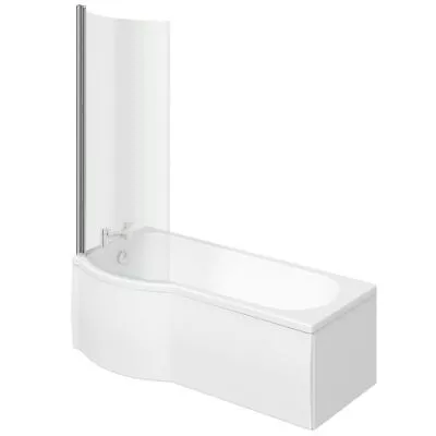 Orchard P Shaped Left Handed Shower Bath With Screen And Bath Mixer Tap Pack • £375