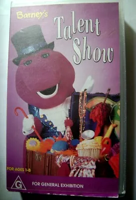 BARNEY'S TALENT SHOW Pal VHS Video Songs Dance Ages 1-8 RARE Children Family • $39.95