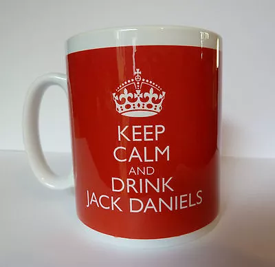 Keep Calm And Drink Jack Daniels Gift Present Mug Carry On Cool Retro Gift Cup • £9.99