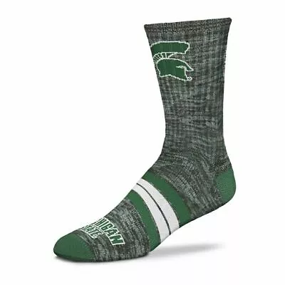 Michigan State Spartans NCAA For Bare Feet The Quad Deuce Crew Socks *Large • $10.95