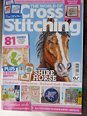 World Of Cross Stitching Magazine NO FREE GIFT Issue 334 July 2023 Horse Whale • £2