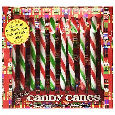 10x Christmas Candy Canes Peppermint Flavour Tree Decoration Gift Box Sweets • £4.99