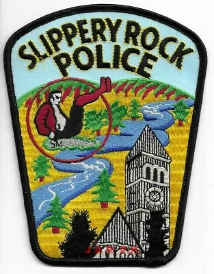 Slippery Rock Pennsylvania  (4  X 5.25  Size) Shoulder Police Patch (fire) • $4.35