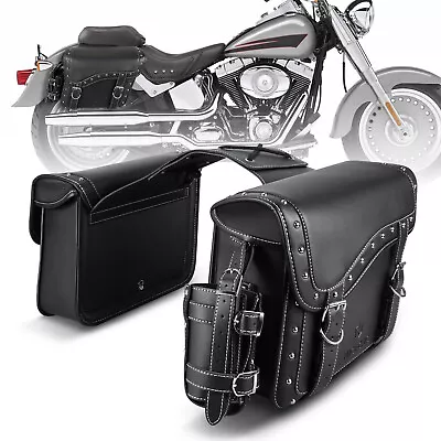 Motorcycle Saddlebags Side Tool Luggage Bag For Kawasaki Vulcan VN 900 1500 2000 • $92.99