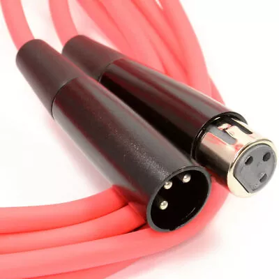 6m Microphone Mixer Speaker Cable XLR Male To Female Red • £10.55