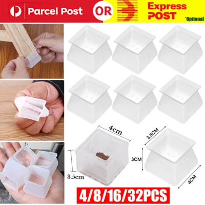 $8.60 • Buy 16/32PCS Silicon Furniture Leg Cover Pad Table Chair Feet Floor Protector Cap
