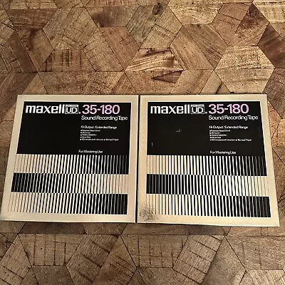 Maxell UD 35-180 Position 10.5  X 1/4  Metal Reel Tape Lot Of 2 Excellent Shape! • $109.95