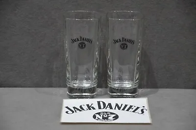 2x Jack Daniel's Old No.7 Brand Long Drink Glasses Highball Tumbler 35cl 11.9oz • £12.99