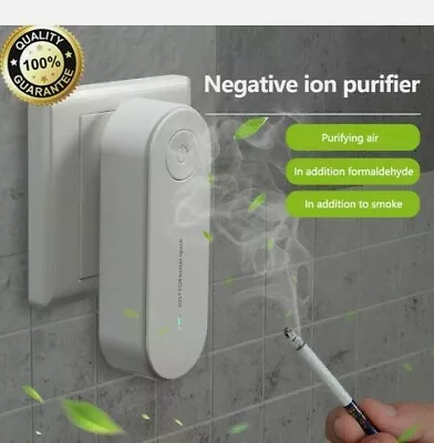 Pure Air-Negative Ion Air Purifier Mini Plug-in Portable For Home Smoke(White) • $11.99