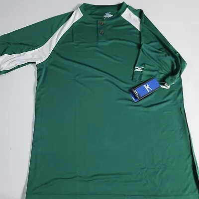 NWT Sz Medium Mizuno DryLite Baseball/Golf 1/4 Button Shirt Lightweight Green  • $8.49