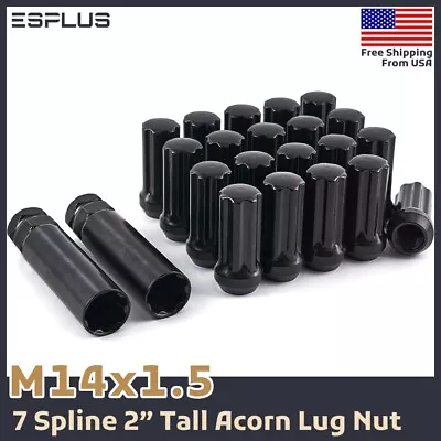 32pc 2  Black 14x1.5 Spline Lug Nut ForChevy Silverado2500/3500 Ram2500/3500 • $31.49