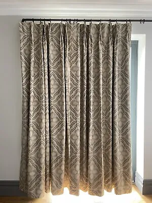 Beautiful Zoffany Curtains - Akita Weave Fabric - Double Pinch Pleat • £250