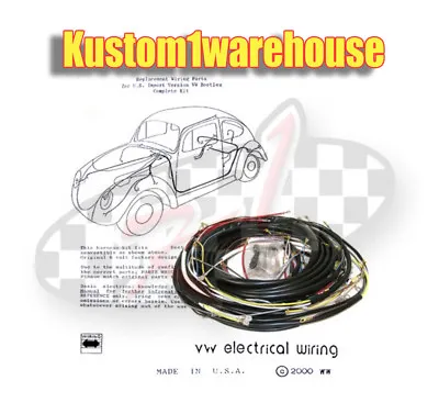 1958 VW Volkswagen Bug Sedan Complete Wiring Works Harness Wire Kit Made In USA  • $329