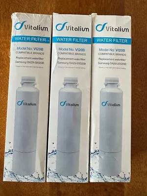 Vitalium V120B Water Filter Cartridge X 3 Samsung Fridge Compatible DA29-00020B • $25