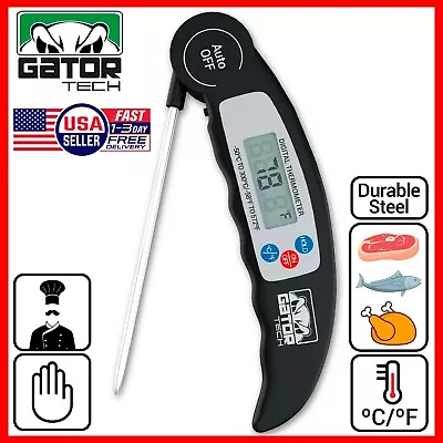 Digital Electronic Food Meat Thermometer LED Kitchen Cooking BBQ Grill Foldable • $8.99