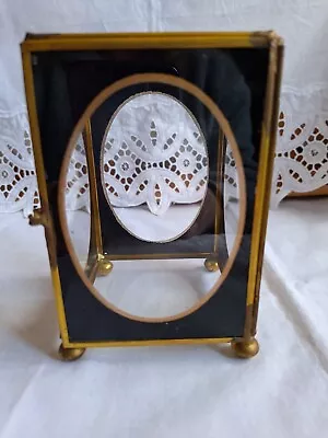 Brass & Glass Display Case Vintage • $40