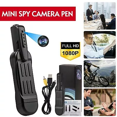 Mini Micro Pocket Clip Pen Camera 1080P HD Portable Video Recorder Nanny DVR Cam • £13.99