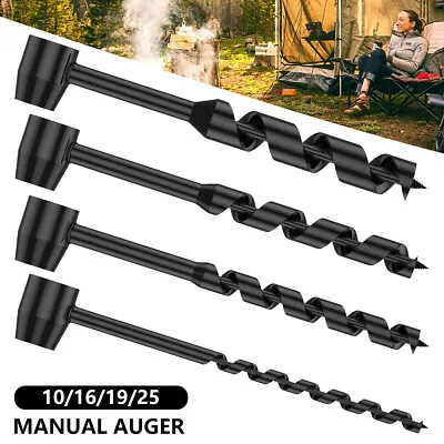 £9.54 • Buy Bushcraft Hand Drill Carbon Steel Auger Survival Drill Bit Hole Punch Tool -I~]`