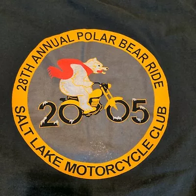 Polar Bear I Ride Bear T Shirt Men’s L Salt Lake Motorcycle Club • $8.45