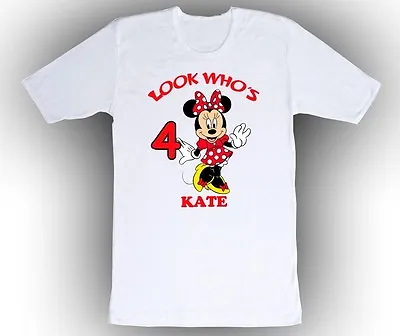 Minnie Mouse Personalized Custom Birthday Shirt In 8 Different Colors • $19.99