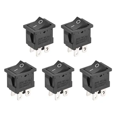 Mini Boat Rocker Switch Toggle Switch 4pins ON/OFF AC 250V/6A 125V/10A 5pcs • $7.80