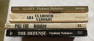 Four Vtg Paperbacks By Nabokov Glory Ada Pale Fire The Defense 1960's-70's • $12