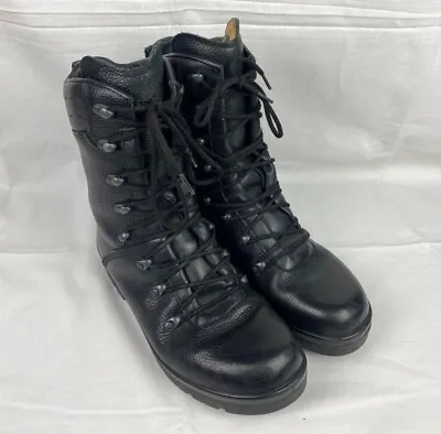 German Army Para Boots Black Leather Combat Boots Military Surplus All Sizes • $54.24