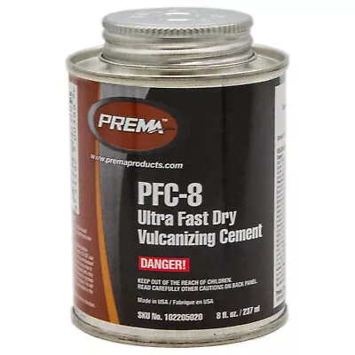 Prema PFC-8 Ultra Fast Dry Vulcanizing Cement 8oz. Can • $15.30