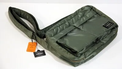 $288 • Buy NEW Yoshida PORTER Tanker Shoulder Bag Small GREEN 622-66963 Japan MA-1 Fabric