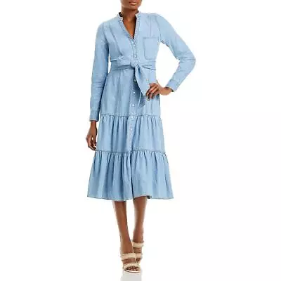 Veronica Beard Womens Kova Blue Denim Long Casual Sheath Dress 10 BHFO 3700 • $205.60