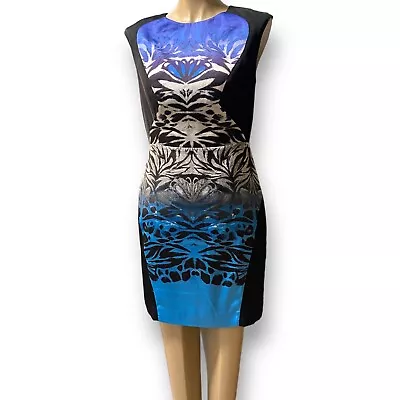 Nicola Finetti Sz 10 Sleeveless Fitted Pencil Knee Length Lined Dress • $23.55