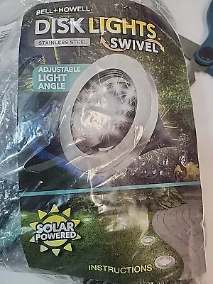 NEW 10 Pack Bell Howell Deluxe Disk Lights LED Solar Powered Stainless Steel • $22.47