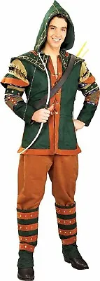 Prince Of Thieves Robin Hood Medieval Fancy Dress Halloween Deluxe Adult Costume • $109.28