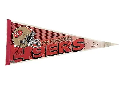 San Francisco 49ers Pennant Felt Flag Signed Vintage Candlestick Park • $15